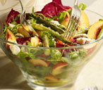 Nectarine and blue cheese salad 